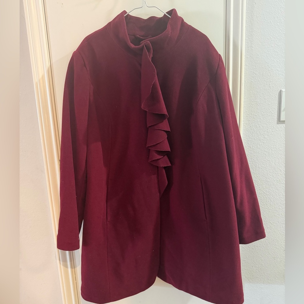 T Tahari Wine Red Women's Coat